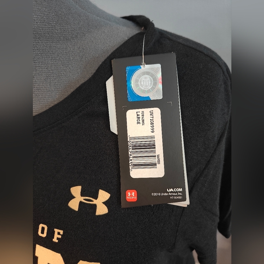 🤍❗NWT Under Armour University of Colorado Women's Black Gold Shirt Size Large - Picture 2 of 3